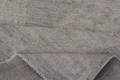 Modern Oushak with Off Gray Background with A Large Tribal Medallion in Cream. Country of Origin: Afghanistan; Type: Oushak; Design: Medallion, Tribal Medallion, All - Over; Keivan Woven Arts: rug AWR - 16772. 21st Century. Measures: 2'8 x 4'3 This... - Keivan Woven ArtsAWR - 16772 - 24444Rug