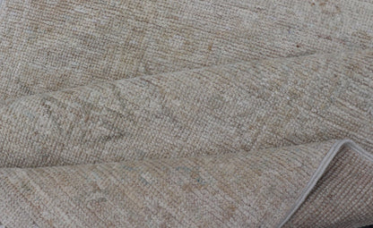 Modern Oushak in Light Gray Background & Blue with All - Over Medallion Motif. Country of Origin: Afghanistan; Type: Oushak; Design: Medallion, Tribal Medallion, All - Over; Keivan Woven Arts: rug AWR - 16786. 21st century. Measures: 2'10 x 5'4 - Keivan Woven ArtsAWR - 16786 - 24450Rugs