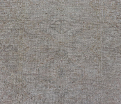 Modern Oushak in Light Gray Background & Blue with All - Over Medallion Motif. Country of Origin: Afghanistan; Type: Oushak; Design: Medallion, Tribal Medallion, All - Over; Keivan Woven Arts: rug AWR - 16786. 21st century. Measures: 2'10 x 5'4 - Keivan Woven ArtsAWR - 16786 - 24450Rugs