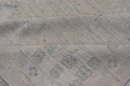 Large Modern Oushak Design in Light Blue, Green, with Light Cream Background. Keivan Woven Arts; rug AWR - 12521 Country of Origin: Afghanistan Type: Oushak Design: All - Over, Floral. Measures: 11'9 x 17'10 This rustic piece holds charm within a po... - Keivan Woven ArtsAWR - 16859 - 24976Rugs