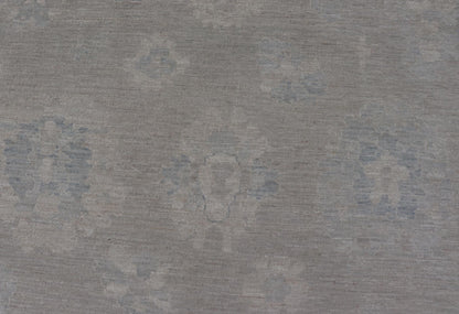Hand - Knotted Transitional Neutral Oushak Rug in Light Gray, Light Blue, Green. Keivan Woven Arts; rug AWR - 17324 Country of Origin: Afghanistan Type: Oushak Design: All - Over, Floral. Measures: 9'1 x 11'10 Hand - Knotted in Afghanistan, this rustic ... - Keivan Woven ArtsAWR - 17324 - 24904Rug