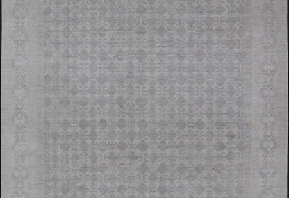 Modern All - Over Tribal Motif Khotan Area Rug in Muted Gray's and Cream. Country of Origin: Afghanistan; Type: Khotan; Design: Floral, All - Over; Keivan Woven Arts: rug/AWR - 17589. Measures: 8'0 x 10'0 This modern Khotan features a modern muted gra... - Keivan Woven ArtsAWR - 17589 - 25036
