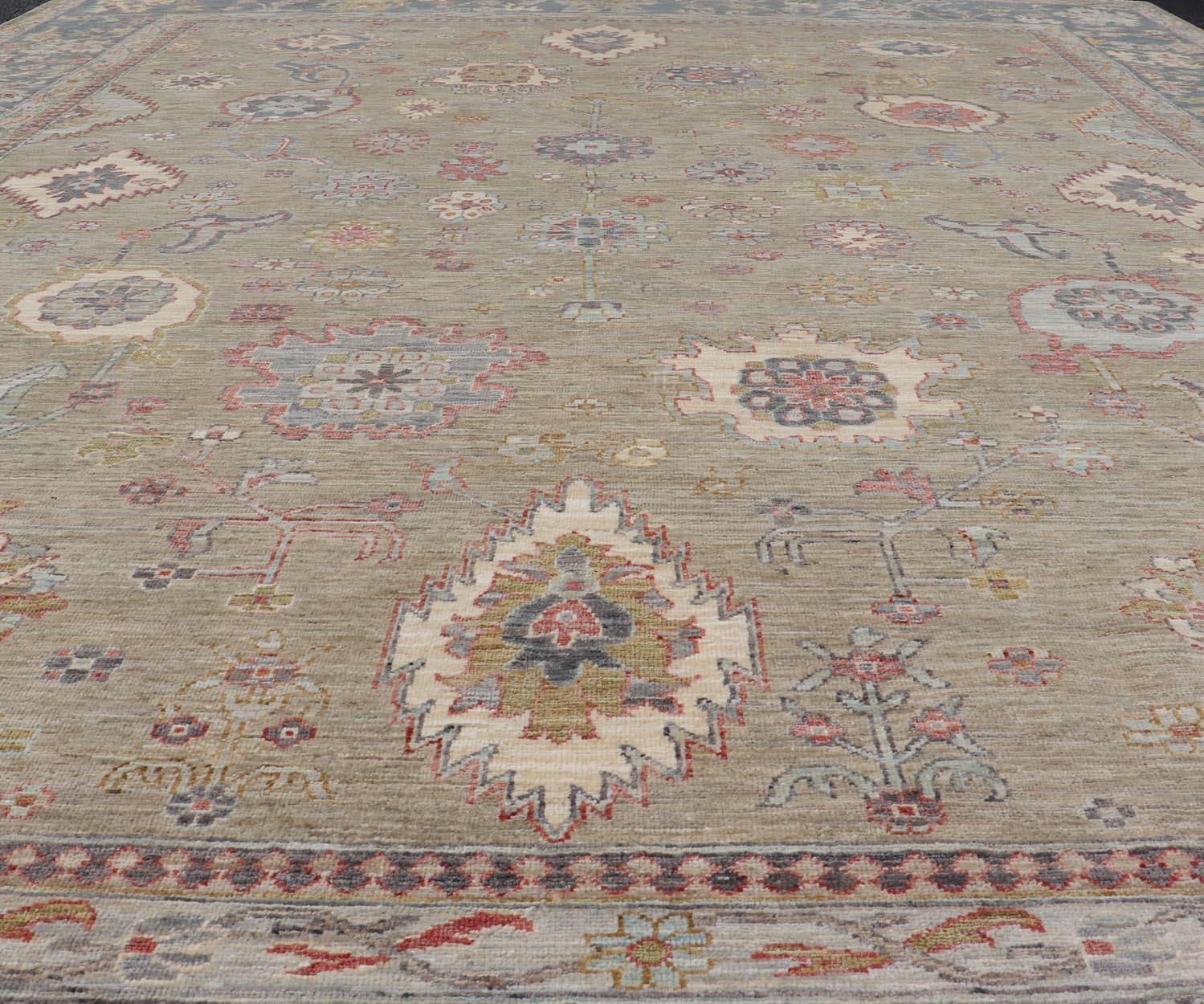 Large All - Over Designed Tabriz with A Yellow - Taupe Background and Muted Colors. Keivan Woven Arts; rug AWR - 17599 Country of Origin: Afghanistan Type: Tabriz Circa 2010 Key Words: Floral Measures: 10'0 x 13'8 Tabriz's are known for their floral - ... - Keivan Woven ArtsAWR - 17599 - 25042Rug