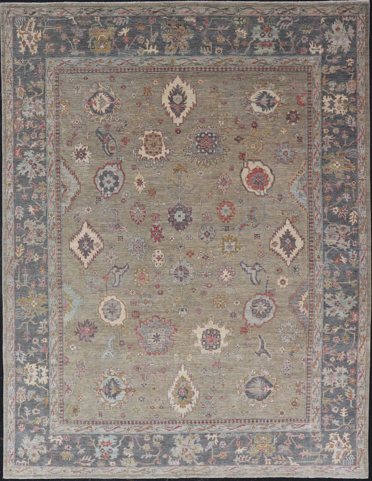Large All - Over Designed Tabriz with A Yellow - Taupe Background and Muted Colors. Keivan Woven Arts; rug AWR - 17599 Country of Origin: Afghanistan Type: Tabriz Circa 2010 Key Words: Floral Measures: 10'0 x 13'8 Tabriz's are known for their floral - ... - Keivan Woven ArtsAWR - 17599 - 25042Rug