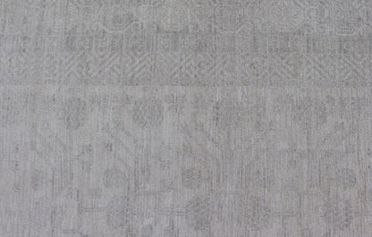 Modern All - Over Floral Khotan with Light Gray Background And Neutral Colors. Keivan Woven Arts rug AWR - 17900 Country of Origin: Afghanistan Type: Khotan Design: Floral, All - Over, Abstract Floral. Measures: 8'0 x 9'11 This Khotan was hand - knotted ... - Keivan Woven ArtsAWR - 17900 - 24922Rug