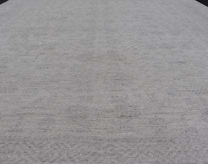 Modern All - Over Floral Khotan with Light Gray Background And Neutral Colors. Keivan Woven Arts rug AWR - 17900 Country of Origin: Afghanistan Type: Khotan Design: Floral, All - Over, Abstract Floral. Measures: 8'0 x 9'11 This Khotan was hand - knotted ... - Keivan Woven ArtsAWR - 17900 - 24922Rug