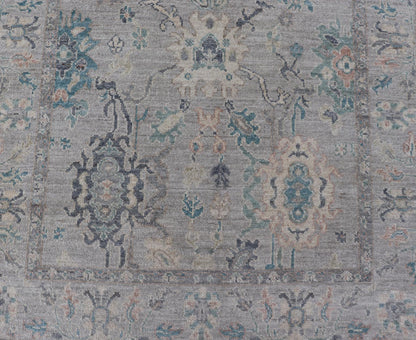 Measures: 4'2 x 23'8 Keivan Woven Arts Collection of Large Modern Tabriz Gallery in Muted Tones. Keivan Woven Arts rug AWR - 468 Country of Origin: Afghanistan Type: Tabriz Design: Floral, Mosaic Medallion. - Keivan Woven ArtsAWR - 468 - 27472Rug