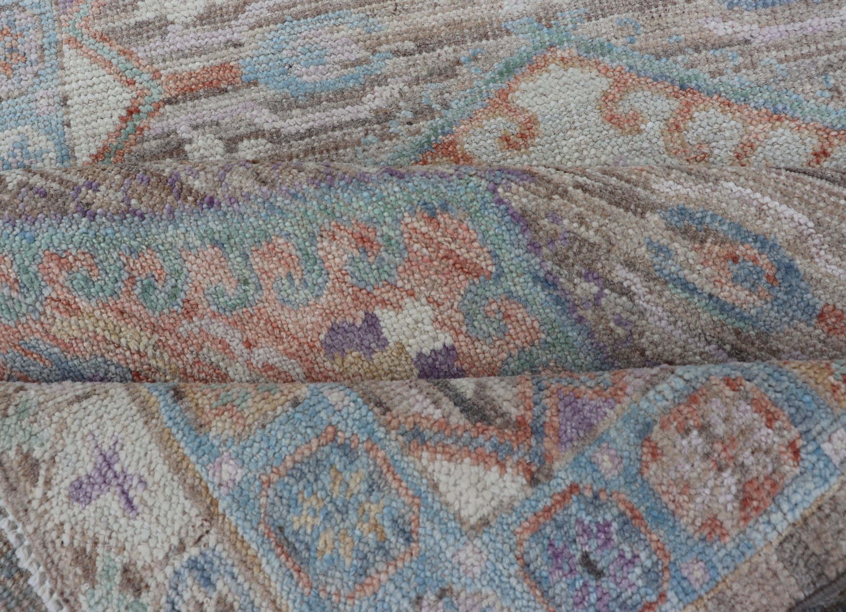 Hand Knotted Modern Oushak Geometric Medallion Designed Runner. Hand Knotted Modern Oushak Medallion Designed Runner, Keivan Woven Arts; rug AWR - 5118 Country of Origin: Afghanistan Type: Oushak Circa 2010 Measures: 2'6 x 9'7 This Afghan ... - Keivan Woven ArtsAWR - 5118 - 17334Rug