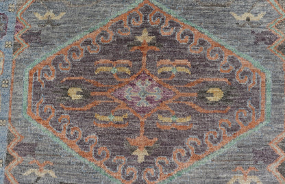 Measures: 3'10 x 5'10 Modern Oushak Medallion Motif's by Keivan Woven Arts. Keivan Woven Arts; rug AWR - 5149 Country of Origin: Afghanistan Type: Oushak Design. The border and field are covered in floral - like motifs filled with colors such as on ... - Keivan Woven ArtsAWR - 5149 - 17172Rug