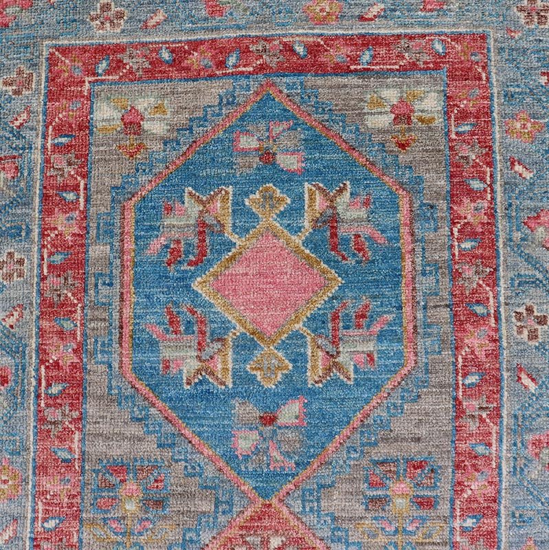 Anatolian Oushak Short Runner with Geometric Design with Fine Weave Anatolian reproduction Oushak Runner, Keivan Woven Arts; rug AWR - 6033 Country of Origin: Afghanistan Type: Oushak Design: Medallion, Floral Motif & Medallion Measures; 2'... - Keivan Woven ArtsAWR - 6033 - 19887Rug