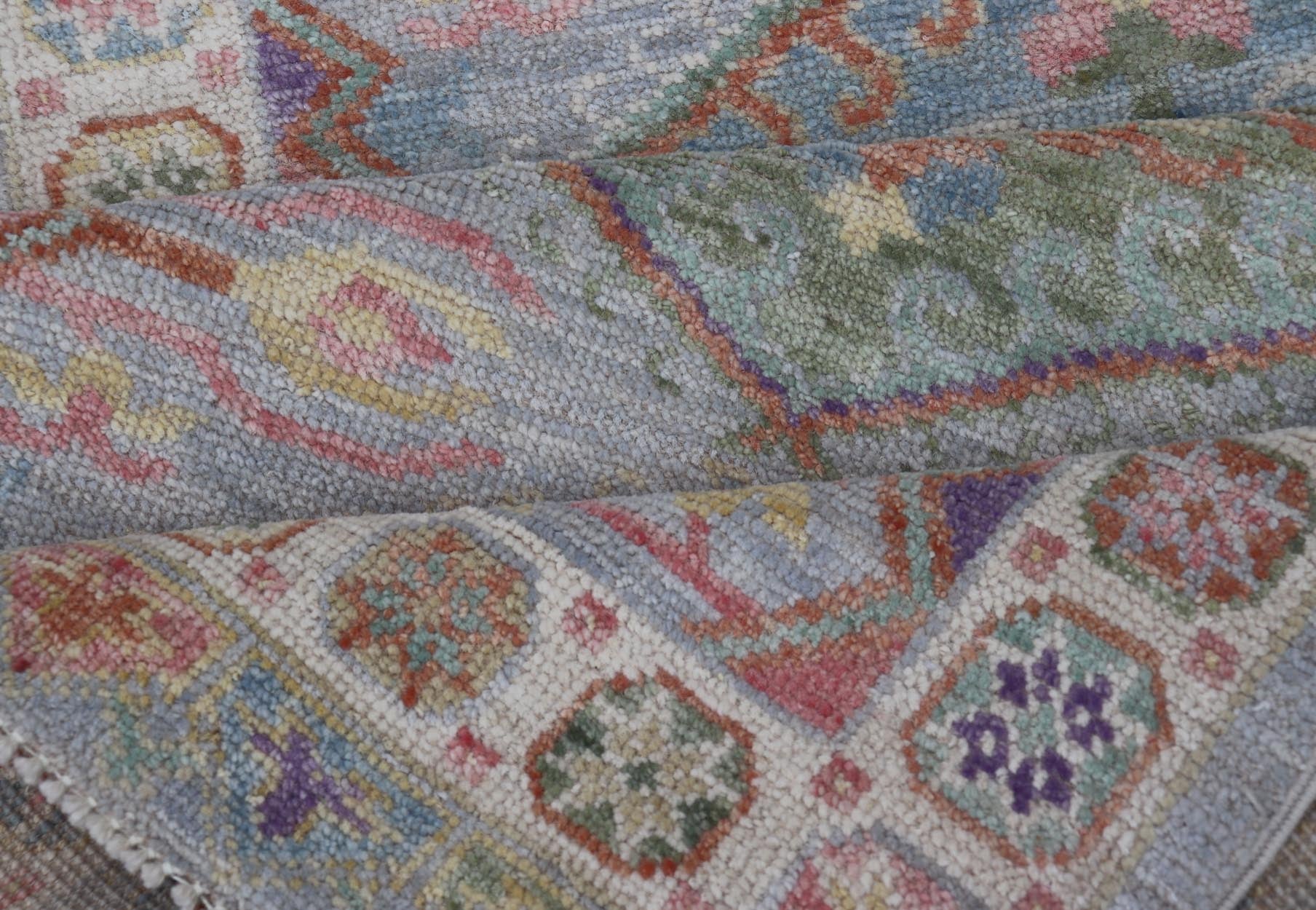 Colorful Modern Oushak Runner with Diamond Medallions and Multi - Tier Border This charismatic runner features star medallions on a double - lined border, and larger diamond medallions in the field. Each medallion boasting the craftsmanship of ... - Keivan Woven ArtsAWR - 6299 - 20043Rug