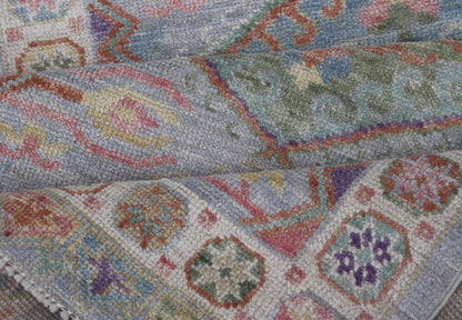 Colorful Modern Oushak Runner with Diamond Medallions and Multi - Tier Border This charismatic runner features star medallions on a double - lined border, and larger diamond medallions in the field. Each medallion boasting the craftsmanship of ... - Keivan Woven ArtsAWR - 6299 - 20043Rug