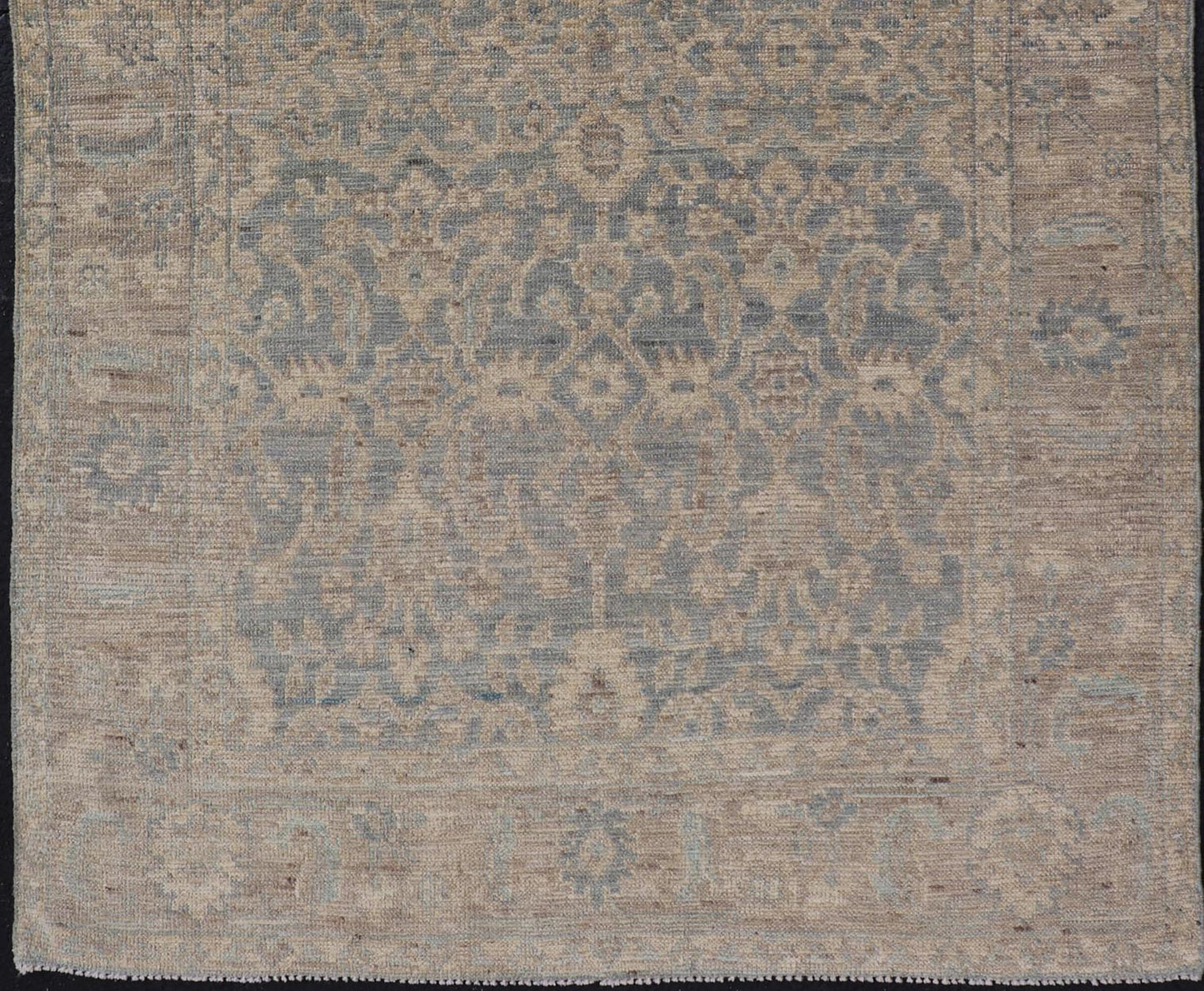 Modern Oushak Rug in All - Over Floral Motifs Modern Oushak Rug with a Light Ground and All - Over Floral Motifs. Keivan Woven Arts; rug AWR - 8008 Country of Origin: Afghanistan Type: Oushak Design: All - Over, Floral Measures: 3'8 x 5'10 Hand... - Keivan Woven ArtsAWR - 8008 - 21397Rug