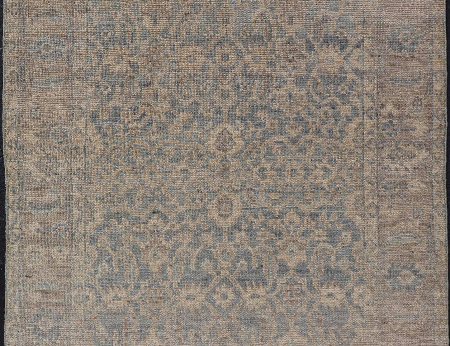 Modern Oushak Rug in All - Over Floral Motifs Modern Oushak Rug with a Light Ground and All - Over Floral Motifs. Keivan Woven Arts; rug AWR - 8008 Country of Origin: Afghanistan Type: Oushak Design: All - Over, Floral Measures: 3'8 x 5'10 Hand... - Keivan Woven ArtsAWR - 8008 - 21397Rug