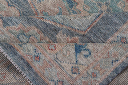 Modern Oushak With Three Large Medallion Design on a Blue - Gray Field. Keivan Woven Arts; rug AWR - 8184 Country of Origin: Afghanistan Type: Oushak Circa 2020 Measures: 5'2 x 7'0 This modern Oushak features large medallions in the center of a blu... - Keivan Woven ArtsAWR - 8184 - 21263Rug