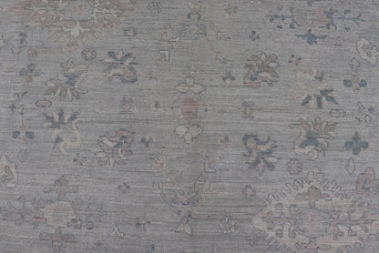 Modern All - Over Floral Oushak with Light Gray Background And Neutral Colors Keivan Woven Arts rug AWR - 8468 Country of Origin: Afghanistan Type: Oushak Design: Floral, All - Over, Abstract Floral. Measures: 9'0 x 11'9 This Oushak was hand - knott... - Keivan Woven ArtsAWR - 8468 - 21257Rug