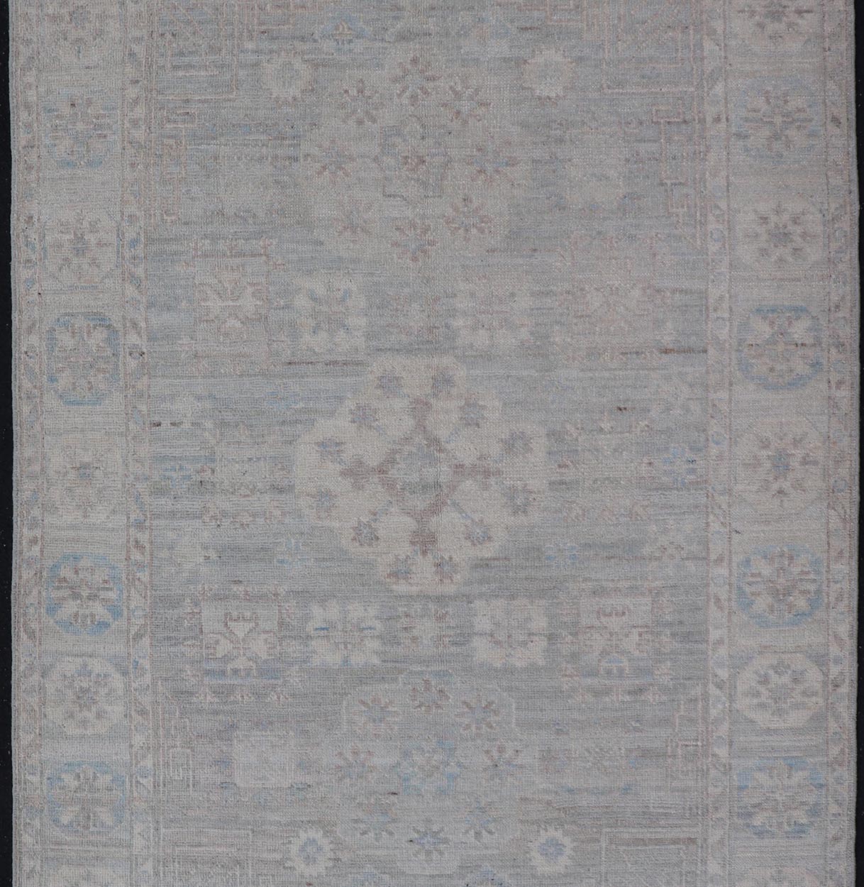 Contemporary Khotan with Circular Medallions in Light Colors. Contemporary Khotan with Circular Medallions in Light Colors. Contemporary Small size Khotan with Circular Medallions in Light Colors. Country of Origin: Afghanistan; Type: K... - Keivan Woven ArtsAWR - 8973 - 21305Rug