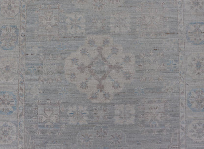 Contemporary Khotan with Circular Medallions in Light Colors. Contemporary Khotan with Circular Medallions in Light Colors. Contemporary Small size Khotan with Circular Medallions in Light Colors. Country of Origin: Afghanistan; Type: K... - Keivan Woven ArtsAWR - 8973 - 21305Rug