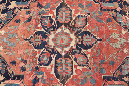 very Finely Woven Antique Persian Serapi Rug with Bold Geometric Medallion Design. Keivan Woven Arts/ rug / B - 0109. Iran/ Serapi Late 19th Century. Antique Persian Serapi rug. Fine decorative antique Serapi. Measures: 10'1 x 14'1 The term... - Keivan Woven ArtsB - 0109 - 445Rug