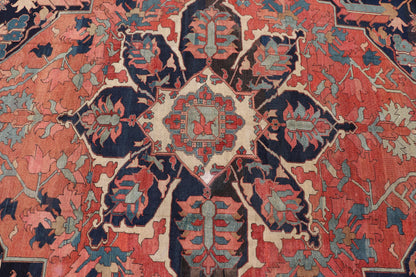 very Finely Woven Antique Persian Serapi Rug with Bold Geometric Medallion Design. Keivan Woven Arts/ rug / B - 0109. Iran/ Serapi Late 19th Century. Antique Persian Serapi rug. Fine decorative antique Serapi. Measures: 10'1 x 14'1 The term... - Keivan Woven ArtsB - 0109 - 445Rug