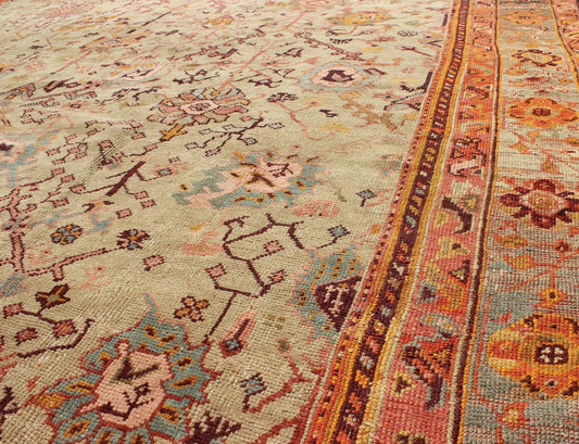 Keivan Woven Arts Outstanding Antique Ghoirdes Rug B - 0912 This outstanding antique Ghoirdes from the late 19th Century contains an impressive array of independent geometric branches and florets set amongst a background field of grey - green. The co... - Keivan Woven ArtsB - 0912 - 130