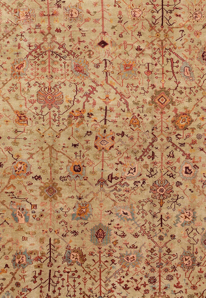 Keivan Woven Arts Outstanding Antique Ghoirdes Rug B - 0912 This outstanding antique Ghoirdes from the late 19th Century contains an impressive array of independent geometric branches and florets set amongst a background field of grey - green. The co... - Keivan Woven ArtsB - 0912 - 130