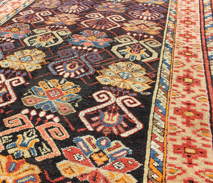 Colorful Antique Caucasian Rug with All - Over Design, rug/B - 1203, antique Caucasian, antique Karabagh This uniquely colorful antique Caucasian carpet bears an alternating pattern of highly stylized geometric motifs within the body of the rug. A m... - Keivan Woven ArtsB - 1203 - 1076Rug