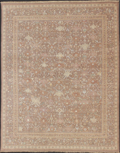 Keivan Woven Arts Large All - Over Design Hand - Knotted Wool Fine Amritsar Rug Large Keivan Woven Arts All - Over Design Hand - Knotted Wool Fine Amritsar Rug Modern Indian All - Over Hand - Knotted rug in Wool. Measures 12'9 x 15'9 This ... - Keivan Woven ArtsBDH - 724098 - 13218Rug