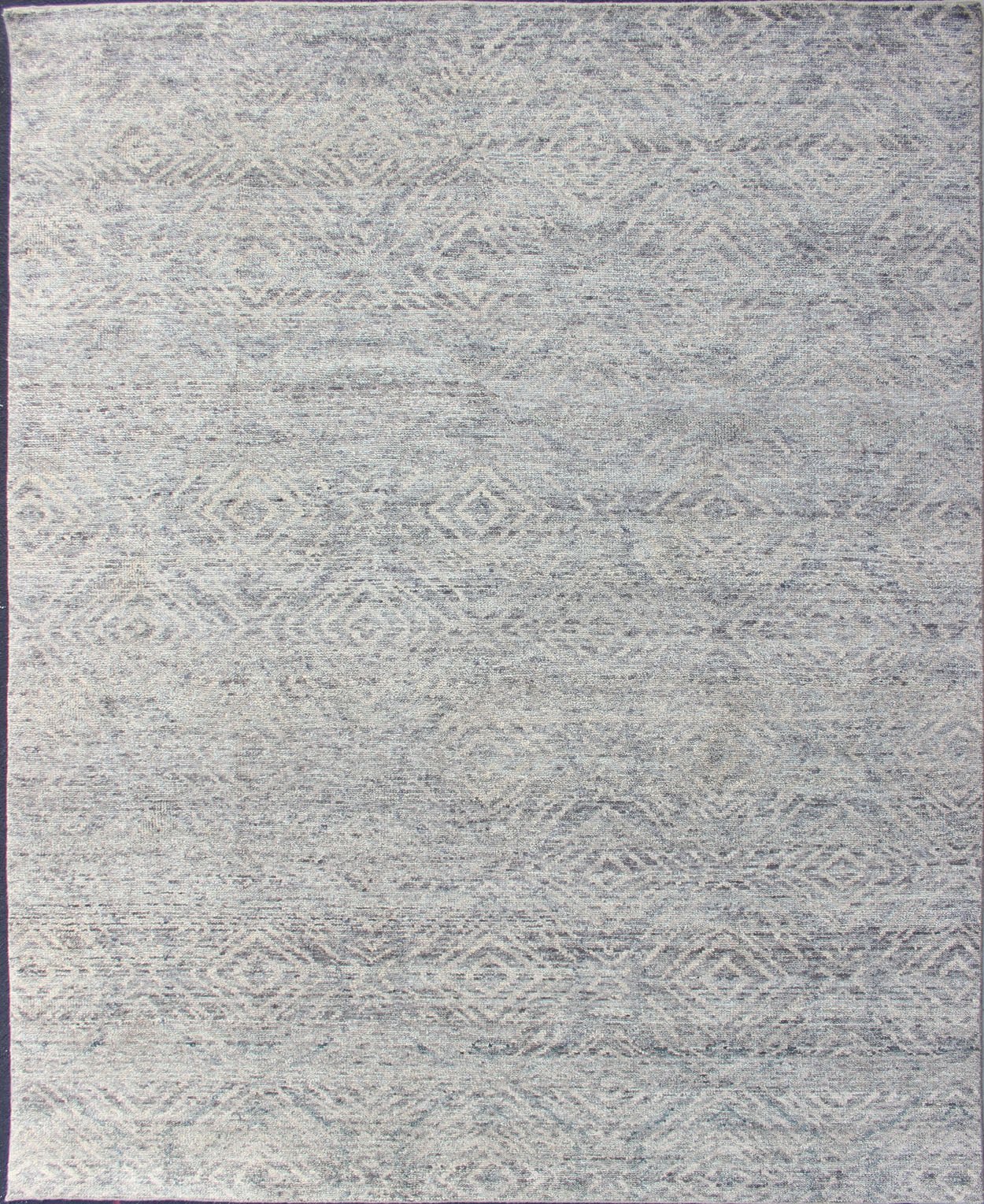 All - Over Diamond Design Indian Modern Light Green Abstract Wool Area Rug Measures 9 x 12 Country of Origin: India; Type: Modern, Modern Casual; Design: Diamond, Geometric, Abstract, All - Over; Keivan Woven Arts: rug BDH - 758695 - RT - 45; Large... - Keivan Woven ArtsBDH - 758695 - RT - 45 - 13406Rug