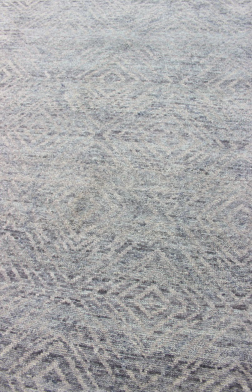 All - Over Diamond Design Indian Modern Light Green Abstract Wool Area Rug Measures 9 x 12 Country of Origin: India; Type: Modern, Modern Casual; Design: Diamond, Geometric, Abstract, All - Over; Keivan Woven Arts: rug BDH - 758695 - RT - 45; Large... - Keivan Woven ArtsBDH - 758695 - RT - 45 - 13406Rug