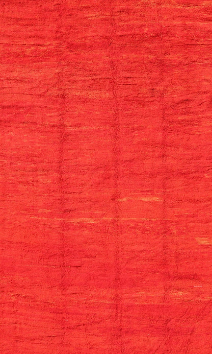 Large Mid - 20th Century Vintage Moroccan Rug with Solid Variegated Red Background Mid - 20th century vintage Moroccan rug with solid variegated red background, Keivan Woven Arts / rug BDS - K423, country of origin / type: Morocco / Tribal, circa 1950... - Keivan Woven ArtsBDS - K423 - 9268Rug