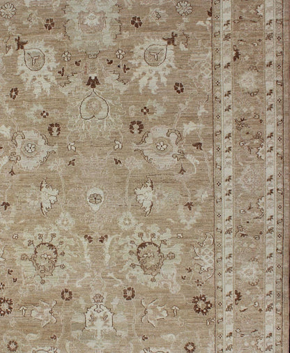 Vintage Afghan Rug in Muted Earthy Tones of Light Brown, Caramel, Light Green and Dark Brown Highlights Vintage Afghan Rug in Muted Earthy Tones of Light Brown, Caramel, Light Green and Dark Brown Highlights, Keivan Woven Arts / BR - 11716 country of... - Keivan Woven ArtsBR - 11716 - 2191Rug