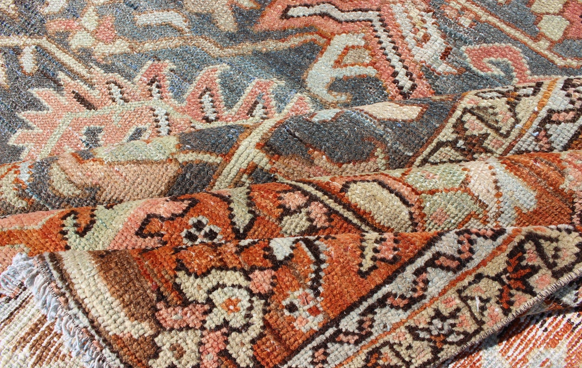 Antique Persian Bakshaish Rug with Medallions and Flower Motifs in Midnight Blue, rug c - 0901, country of origin / type: Iran / Bakshaish, circa 1910 This spectacular antique Persian Bakshaish carpet (circa 1910) features five central medallions ... - Keivan Woven ArtsC - 0901 - 633Rug