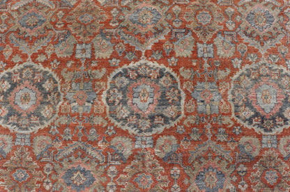 Measures: 10'2 x 13'0 Antique Persian Colorful Sultanabad Mahal Rug with All Over Floral Design. Keivan Woven Arts; rug C - 0920, country of origin / type: Iran / Mahal, circa 1930. This 1930 colorful antique Persian Sultanabad Mahal rug displ... - Keivan Woven ArtsC - 0920 - 505Rug