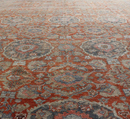 Measures: 10'2 x 13'0 Antique Persian Colorful Sultanabad Mahal Rug with All Over Floral Design. Keivan Woven Arts; rug C - 0920, country of origin / type: Iran / Mahal, circa 1930. This 1930 colorful antique Persian Sultanabad Mahal rug displ... - Keivan Woven ArtsC - 0920 - 505Rug