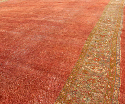 Antique Sultanabad Carpet with Open Red Field and Yellow - Green Floral Border This exquisite antique Sultanabad carpet beautifully illustrates the stunning Persian workmanship of the early 20th Century. The open red field is surrounded by a broad... - Keivan Woven ArtsC - 1006 - 2346Rug