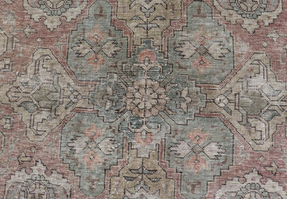 Vintage Distressed Persian Tabriz Rug in Light Blue and Earth Tones by Keivan Woven Arts Vintage Muted Persian Tabriz Rug With Large Tribal Medallion in Earthy Tones. Vintage Distressed Persian Rug. Vintage Muted Persian Tabriz Rug With Large Tr... - Keivan Woven ArtsCRV - 10056227 - 21511