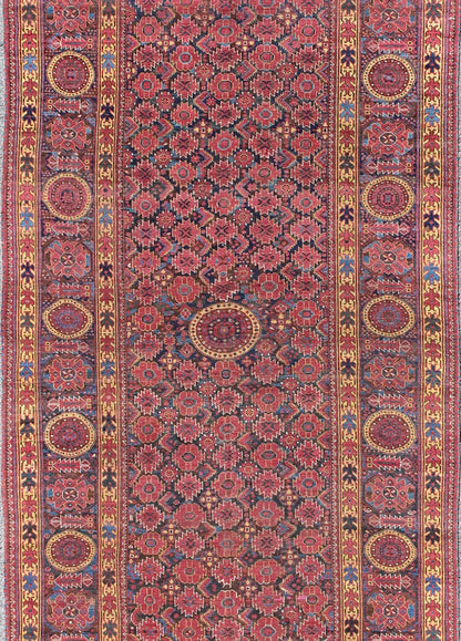 Rare 19th Century Antique Beshir Long Gallery Rug in Unique Colors. Keivan Woven Arts - Antique Beshir, Long Gallery Runner, rug/D - 0508 This impressive antique Beshir rug displays an all - over geometric pattern with intermingled circular medallions.... - Keivan Woven ArtsD - 0508 - 836Rug