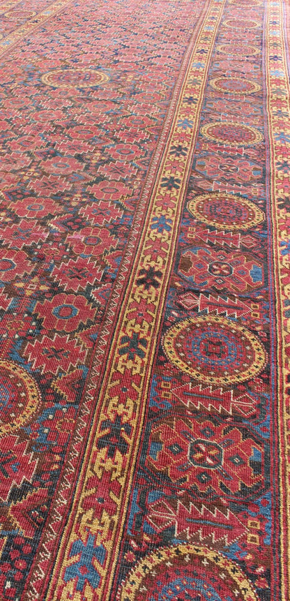 Rare 19th Century Antique Beshir Long Gallery Rug in Unique Colors. Keivan Woven Arts - Antique Beshir, Long Gallery Runner, rug/D - 0508 This impressive antique Beshir rug displays an all - over geometric pattern with intermingled circular medallions.... - Keivan Woven ArtsD - 0508 - 836Rug