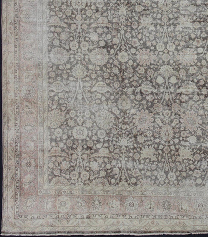 Antique Turkish Oushak Rug with All - Over Floral Design in Earth Tones kwarugs Floral Oushak carpet from Turkey, Keivan Woven Arts / rug DAN - KEI - 1, country of origin / type: Turkey / Oushak, circa 1900 This Turkish Oushak rug features a va... - Keivan Woven ArtsDAN - KEI - 1 - 11793Rug