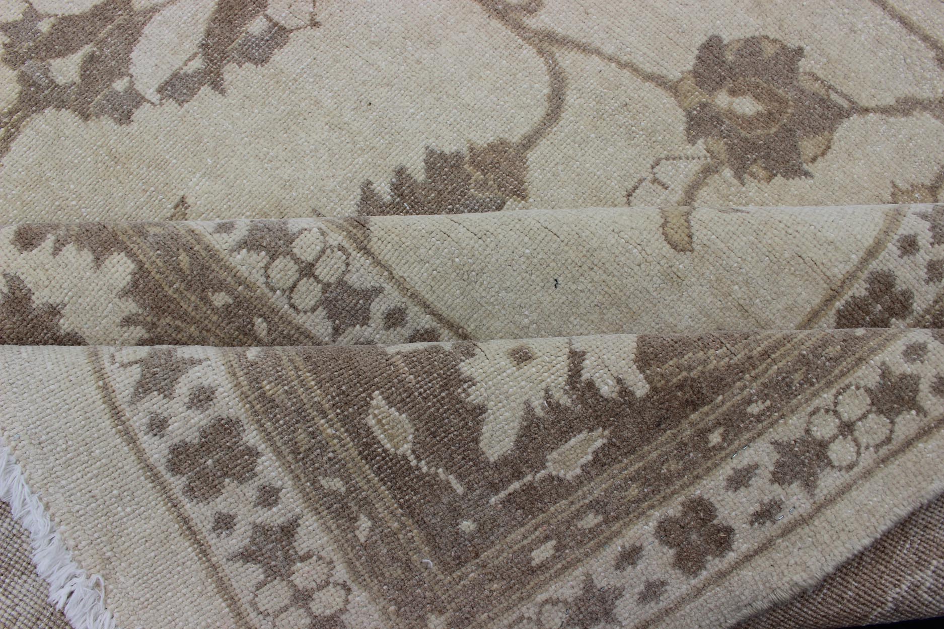 Earth Tone Afghan Sultanabad design Rug in Brown and Cream. Keivan Woven Arts rug/ Dsp - Bc - 305 Sultanabad reproduction Rug. Measures: 86 115 This elegantly hand woven rug from Afghanistan is woven with fine wool to create a luxurious feel... - Keivan Woven ArtsDSP - BC - 305 - 4343Rug