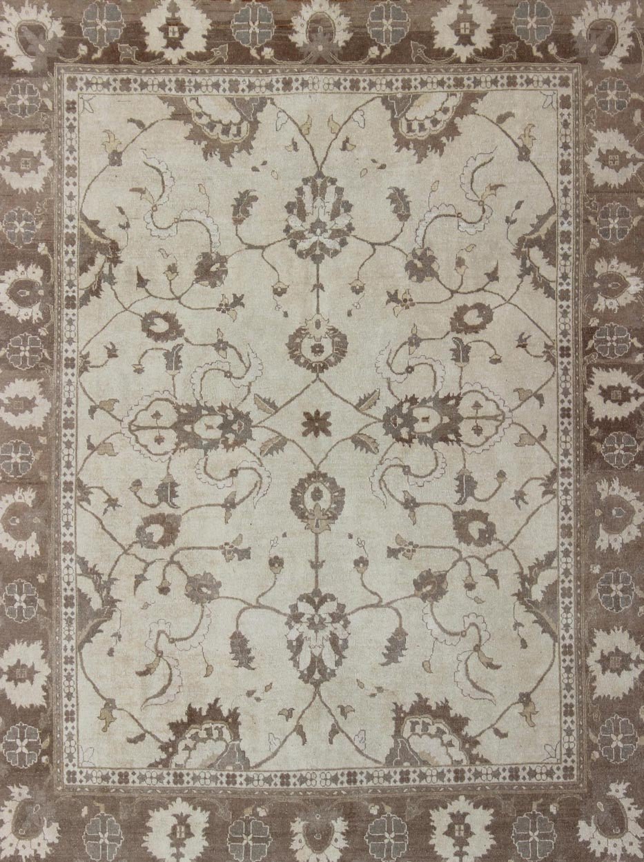 Earth Tone Afghan Sultanabad design Rug in Brown and Cream. Keivan Woven Arts rug/ Dsp - Bc - 305 Sultanabad reproduction Rug. Measures: 86 115 This elegantly hand woven rug from Afghanistan is woven with fine wool to create a luxurious feel... - Keivan Woven ArtsDSP - BC - 305 - 4343Rug