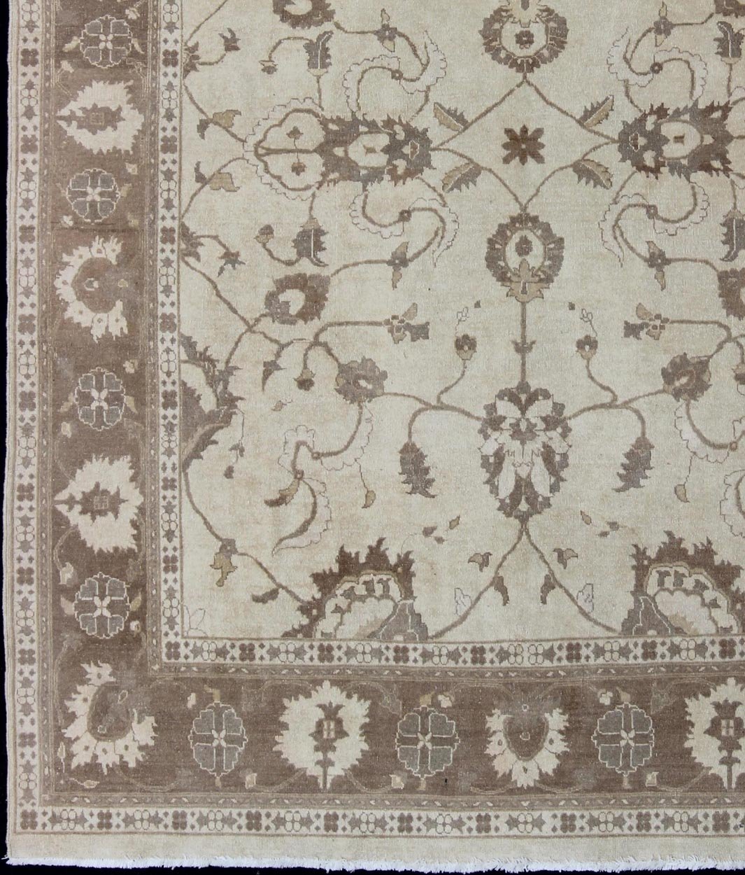 Earth Tone Afghan Sultanabad design Rug in Brown and Cream. Keivan Woven Arts rug/ Dsp - Bc - 305 Sultanabad reproduction Rug. Measures: 86 115 This elegantly hand woven rug from Afghanistan is woven with fine wool to create a luxurious feel... - Keivan Woven ArtsDSP - BC - 305 - 4343Rug