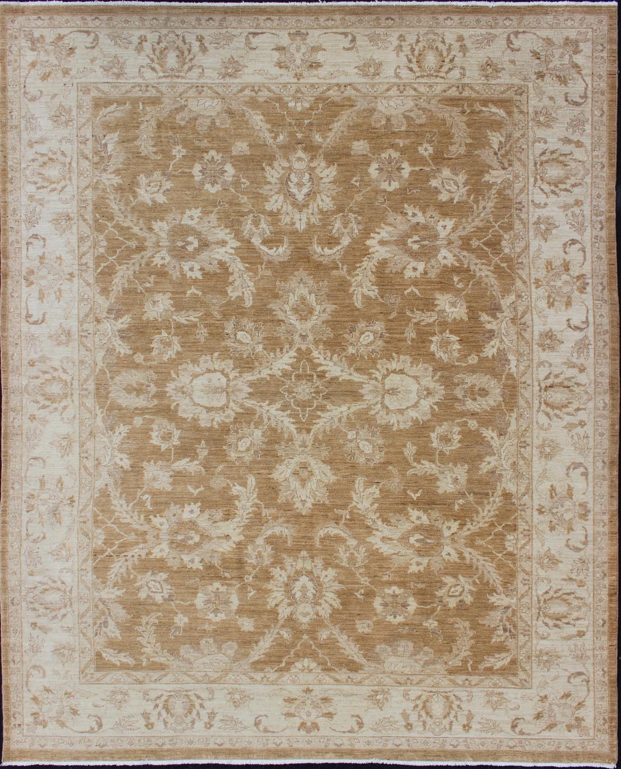 Sultanabad Design Afghan Made Floral Rug. Measures: 8'10 x 11'7. This elegantly handwoven rug is from Afghanistan and woven from the finest wool to create a soft and luxurious piece that will work well in so many different settings with earthy t... - Keivan Woven ArtsDSP - BC11280 - 4094Rug