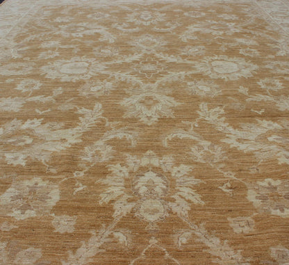 Sultanabad Design Afghan Made Floral Rug. Measures: 8'10 x 11'7. This elegantly handwoven rug is from Afghanistan and woven from the finest wool to create a soft and luxurious piece that will work well in so many different settings with earthy t... - Keivan Woven ArtsDSP - BC11280 - 4094Rug