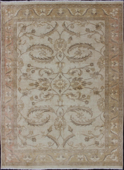 Sultanabad Design Modern Rug in Muted Tones. Measures: 7'9 x 10'8. Sultanabad Design Modern Rug in Muted Tones of light brown, taupe, gray and pale green, Keivan Woven Arts / Rug DSP - BC11369, country of origin / type: Pakistan, late 20th... - Keivan Woven ArtsDSP - BC11369 - 4106Rug