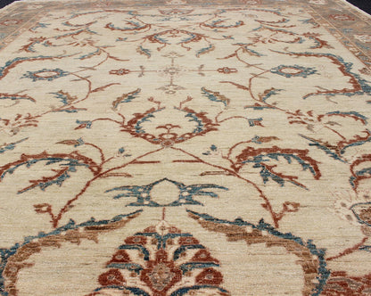 Tabriz design from Afghanistan with all - over floral design in taupe and cream. Keivan Woven Arts / rug DSP - BC11593, country of origin/ type: Afghanistan / Tabriz, late 20th century Measures: 8'1 x 9'8. This with a sophisticated, all - over design f... - Keivan Woven ArtsDSP - BC11593 - 4110Rug