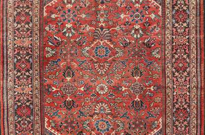 Antique Mahal Rug With All Over Design in Soft Red & Dark Brown Border. Antique Mahal rug with all over design in soft rust red multi colors, Keivan Woven Arts/rug/ DSP - R9818, country of origin / type: Iran / Sultanabad, circa early - 20th century ... - Keivan Woven ArtsDSP - R9818 - 4128Rug