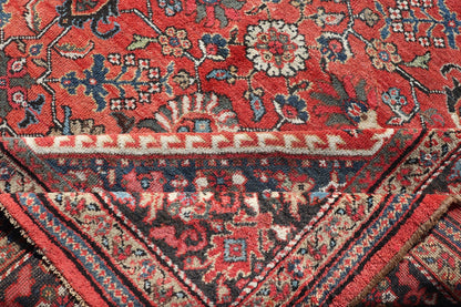 Antique Mahal Rug With All Over Design in Soft Red & Dark Brown Border. Antique Mahal rug with all over design in soft rust red multi colors, Keivan Woven Arts/rug/ DSP - R9818, country of origin / type: Iran / Sultanabad, circa early - 20th century ... - Keivan Woven ArtsDSP - R9818 - 4128Rug