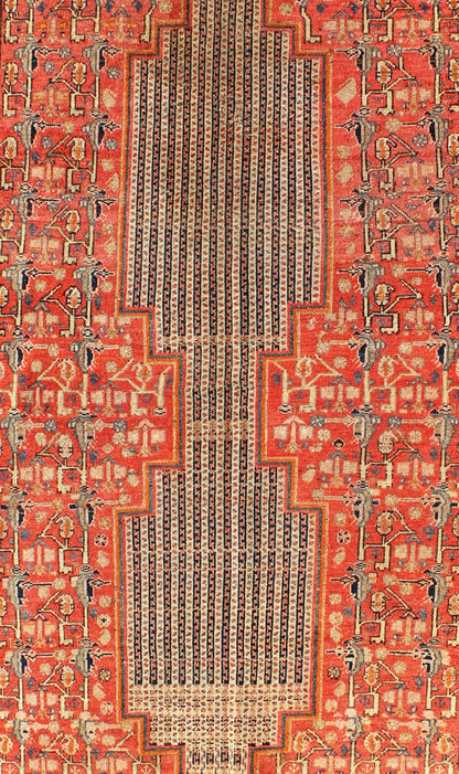 Antique Mashan Malayer Mashan Malayer pieces are both rare and among the finest of Seneh and Malayer rugs. Made in the late 19th Century, this rug carries an unusual design of double - bodied medallions, which are composed of alternating pinstripe... - Keivan Woven ArtsE - 0601 - 1108Rug